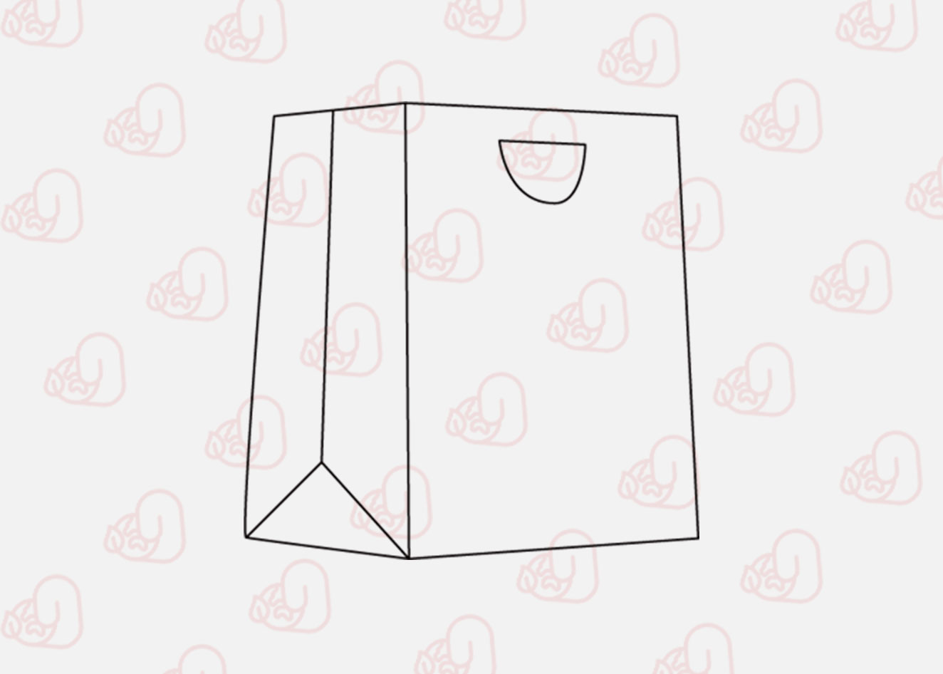 Modèles de sacs en papier avec coupe en D