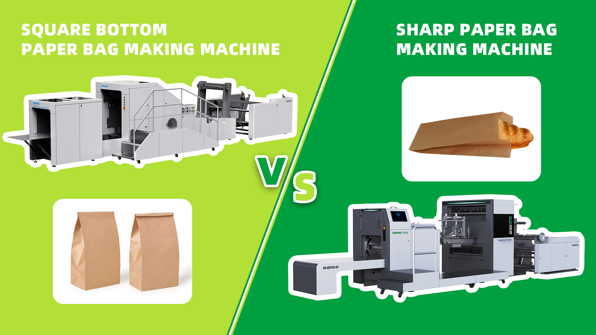 Machine à sacs en papier à fond carré vs machine à sacs en papier à fond plat