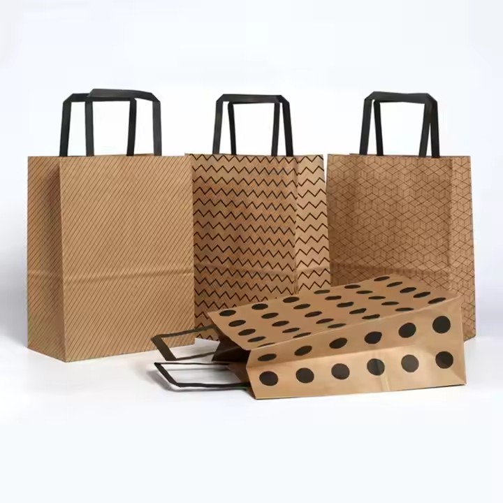 Machine de sac en papier carré en rouleau automatique avec poignée plate