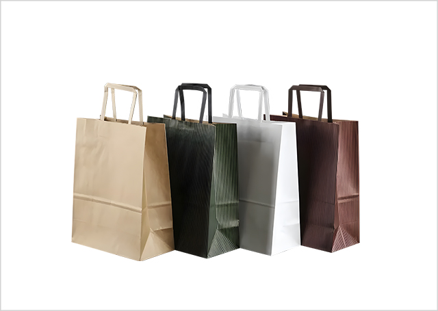 Machine de sac en papier carré en rouleau automatique avec poignée plate