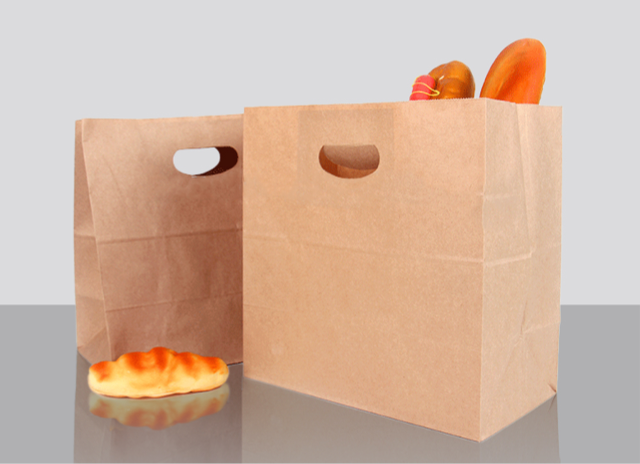 Sac en papier à fond carré sans poignée plate