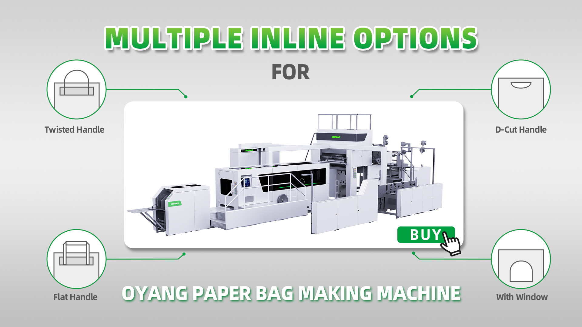 Plusieurs options en ligne pour la machine de fabrication de sacs en papier OYANG 