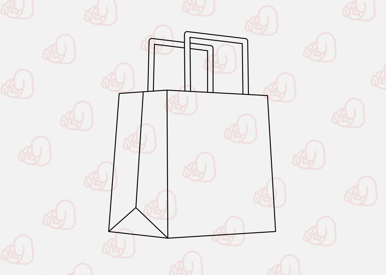 Modèles de sacs en papier à poignée plate